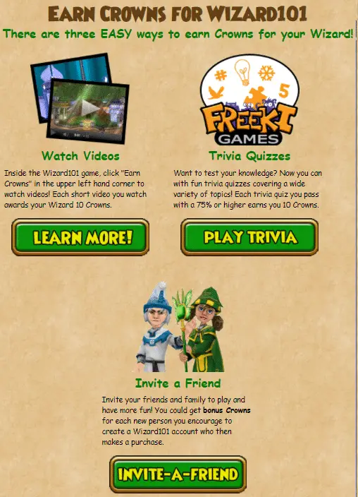 Wizard101 Free Crowns