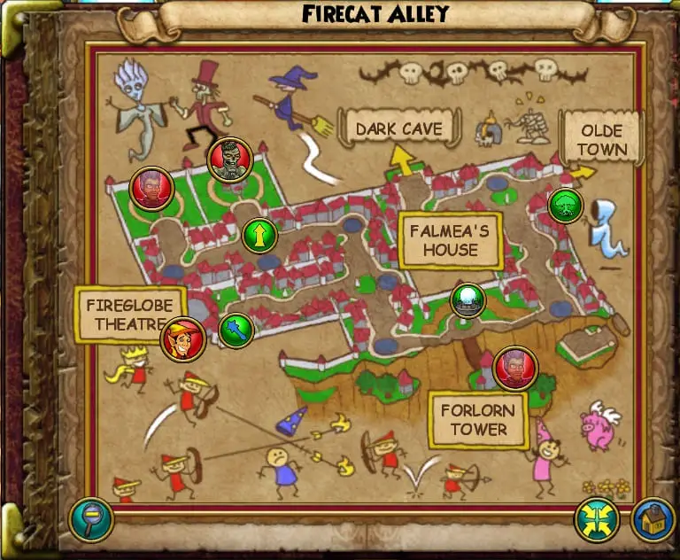 Map of Firecat Alley