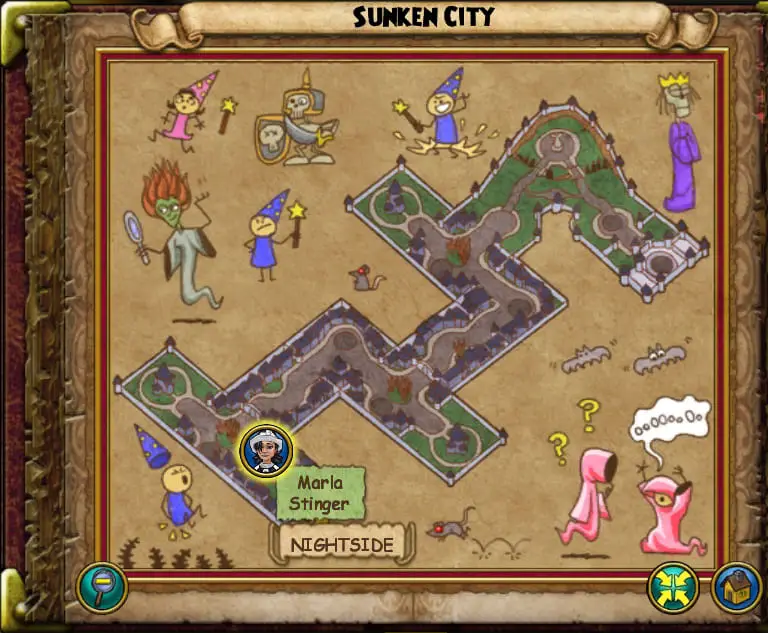 Map of Sunken City